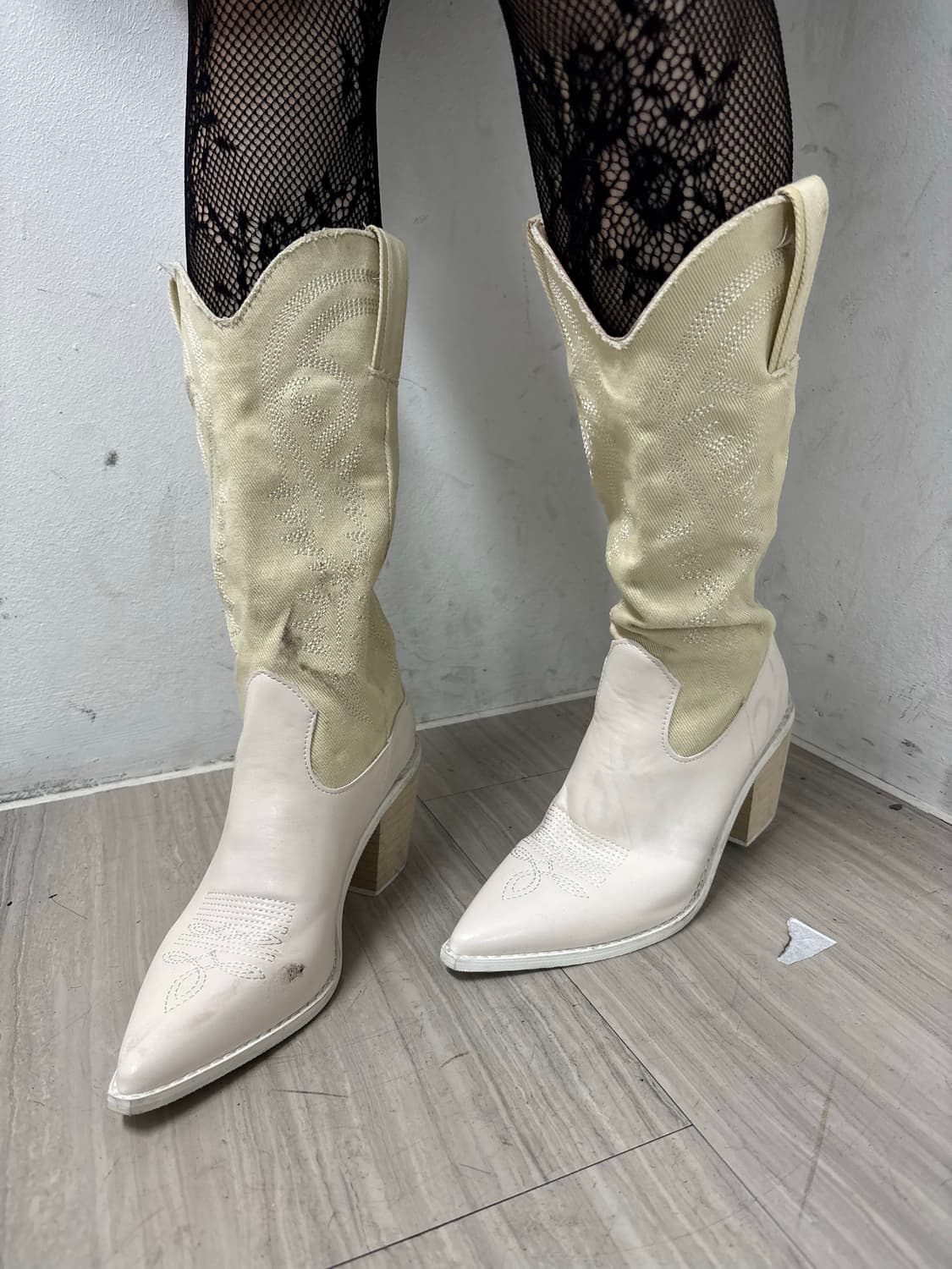 White&Ivory Western Long Boots 상품이미지3