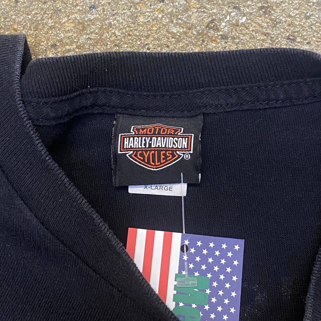 미국 빈티지 할리데이비슨 해골 스컬 로고 반팔티 상품이미지4