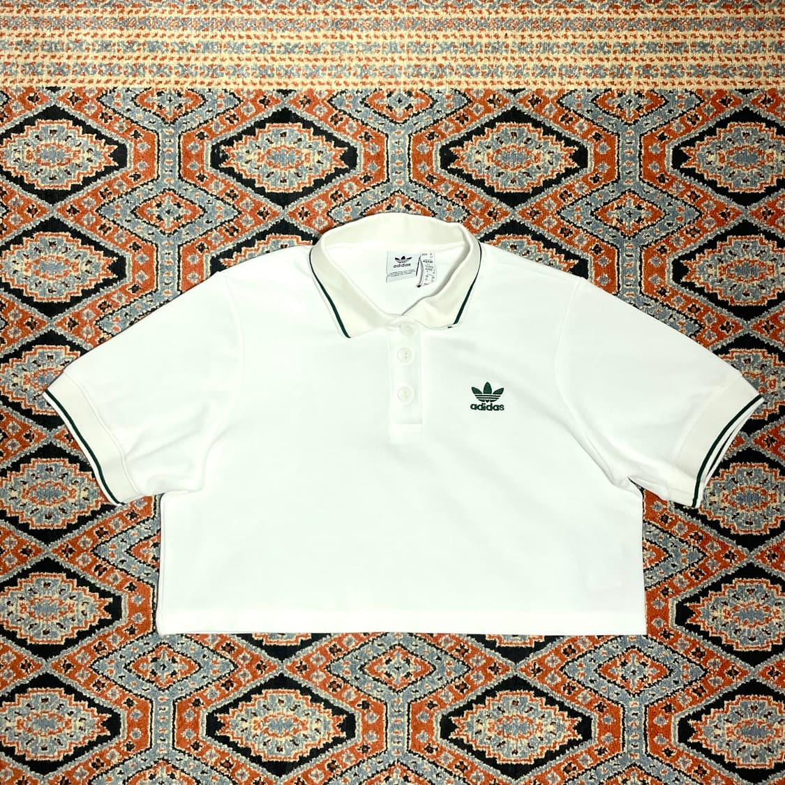 아디다스 화이트 크롭 테니스 카라티셔츠 여성XS 상품이미지1