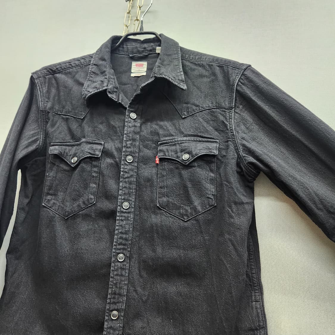 리바이스 웨스턴 흑청 데님셔츠 M(M) 남여공용 상품이미지3