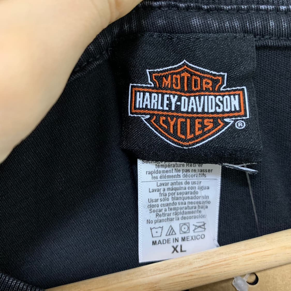 할리데이비슨 빈티지 워싱 프린팅 반팔 티셔츠 XL 남녀공용 차콜 상품이미지5
