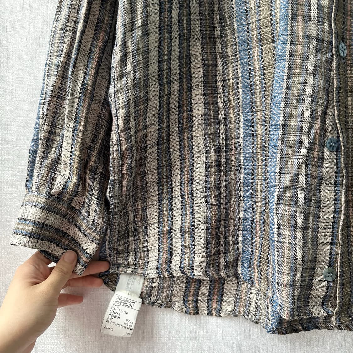MISSONI 미쏘니 에스닉 스트라이프 자카드 린넨 셔츠 내추럴 50 상품이미지5