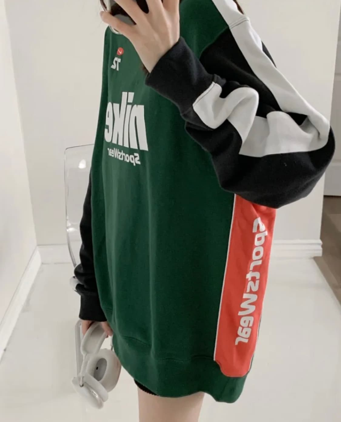 나이키 레터링 컬러블럭 프렌치 테리 맨투맨 상품이미지4