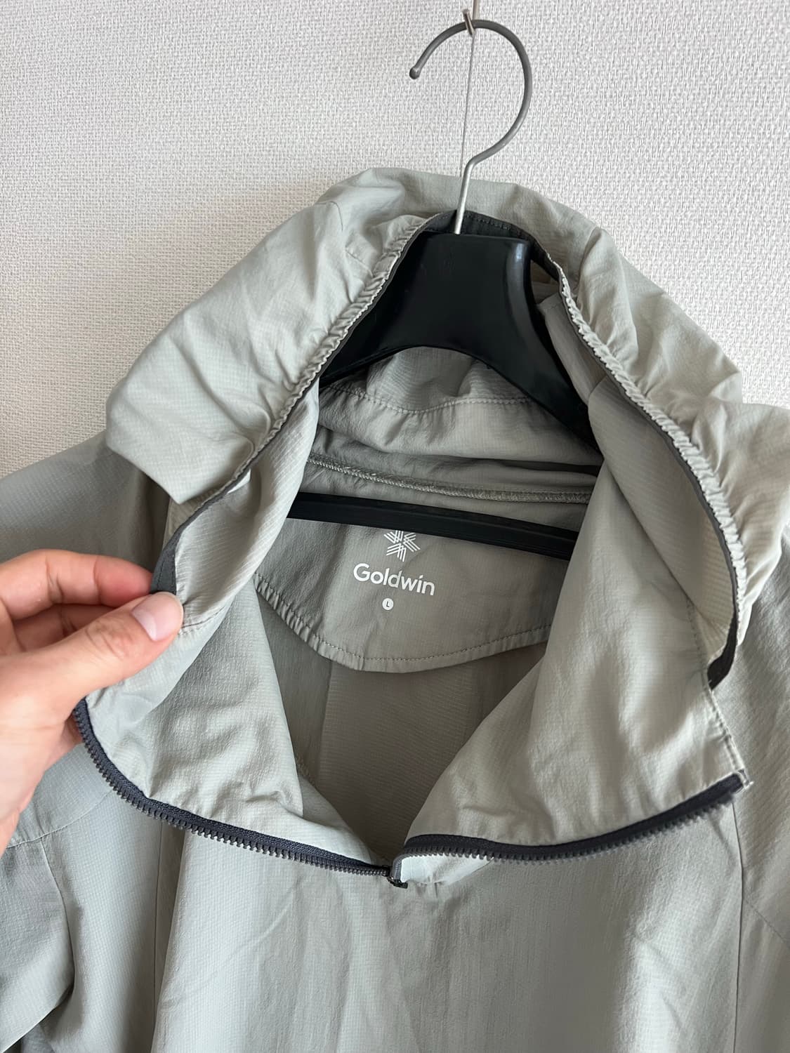 골드윈 goldwin 우븐 스트레치 하프 집업 패커블 풀오버 L 상품이미지6