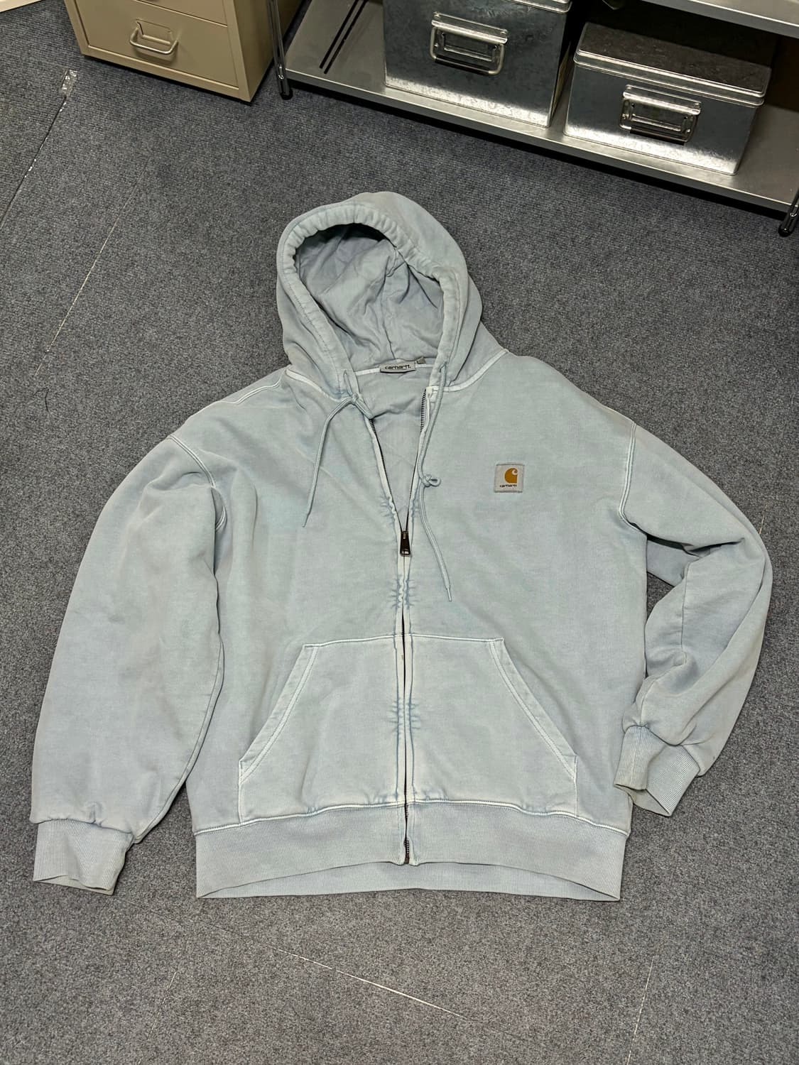 칼하트 윕 비스타 자켓 더스티 아이스 누빔 후드집업 L 상품이미지1