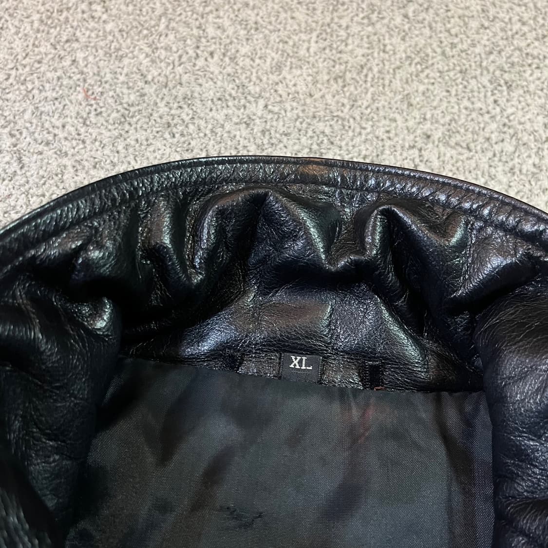 Vintage 빈티지 하이넥 소가죽 봄버자켓 상품이미지3