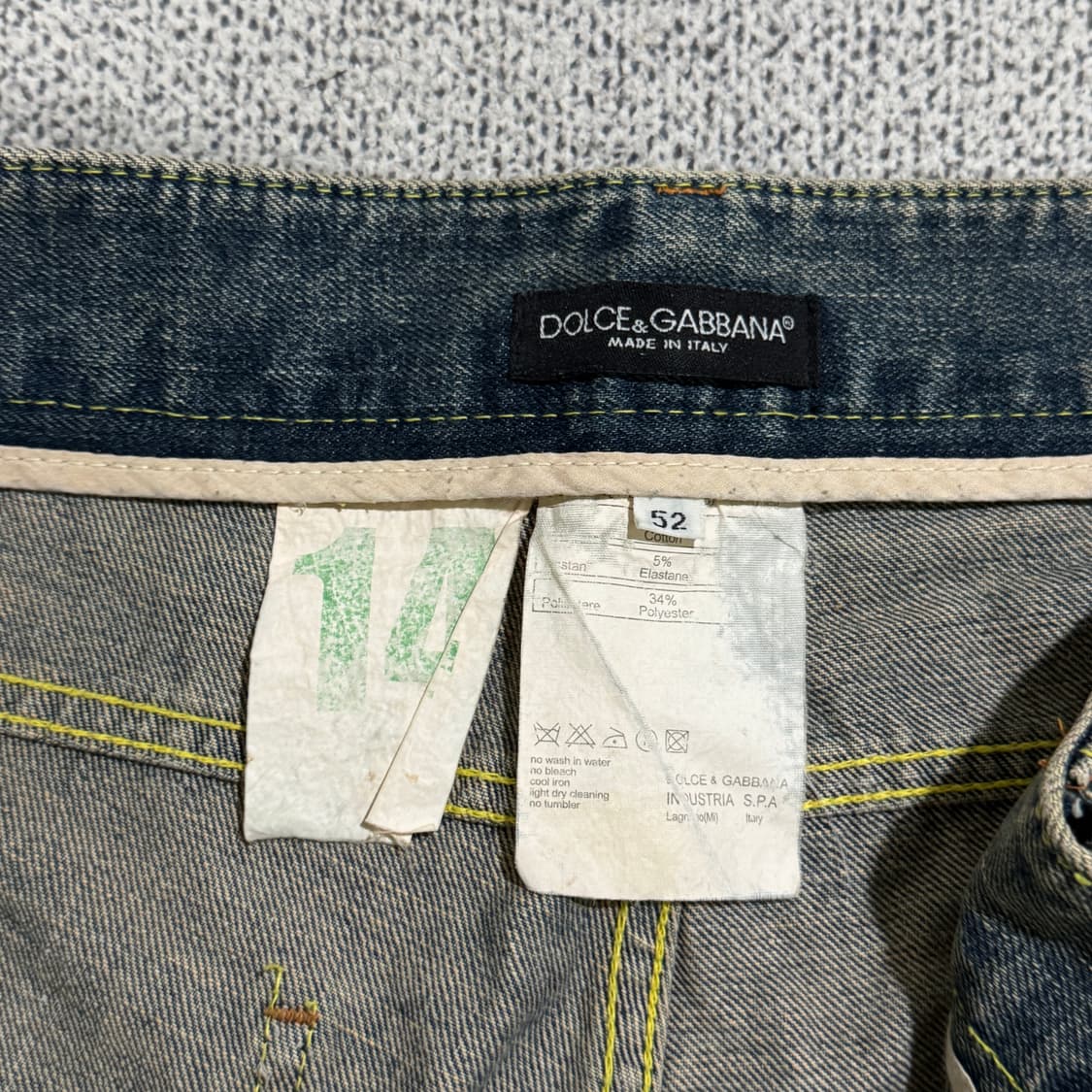 돌체앤가바나 메탈 로고 플레이트 워싱 데님 52 상품이미지8