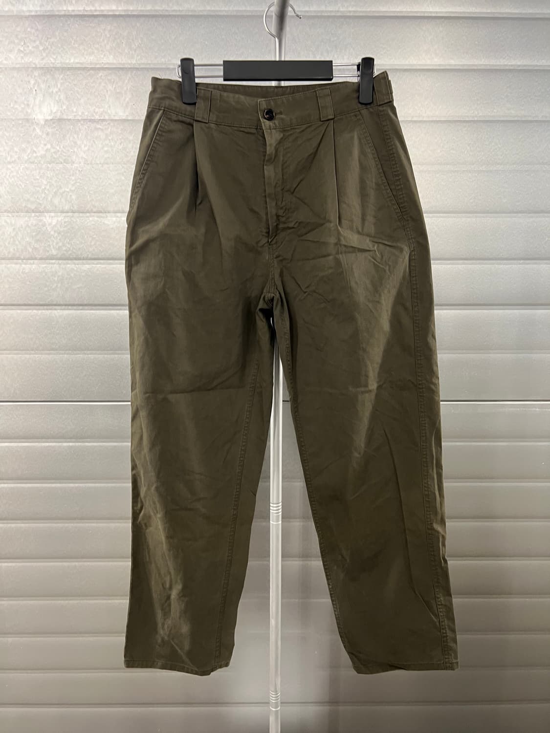 Node Archive 카키색 면 혼방 팬츠 사이즈1 상품이미지2