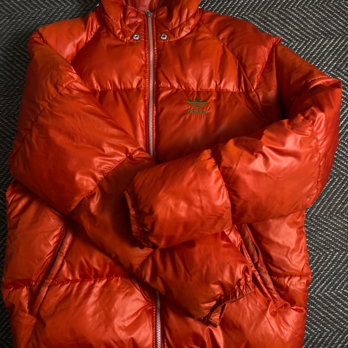 00s 아디다스 트레포일 올드스쿨 유광 패딩 오렌지y 3661 상품이미지6