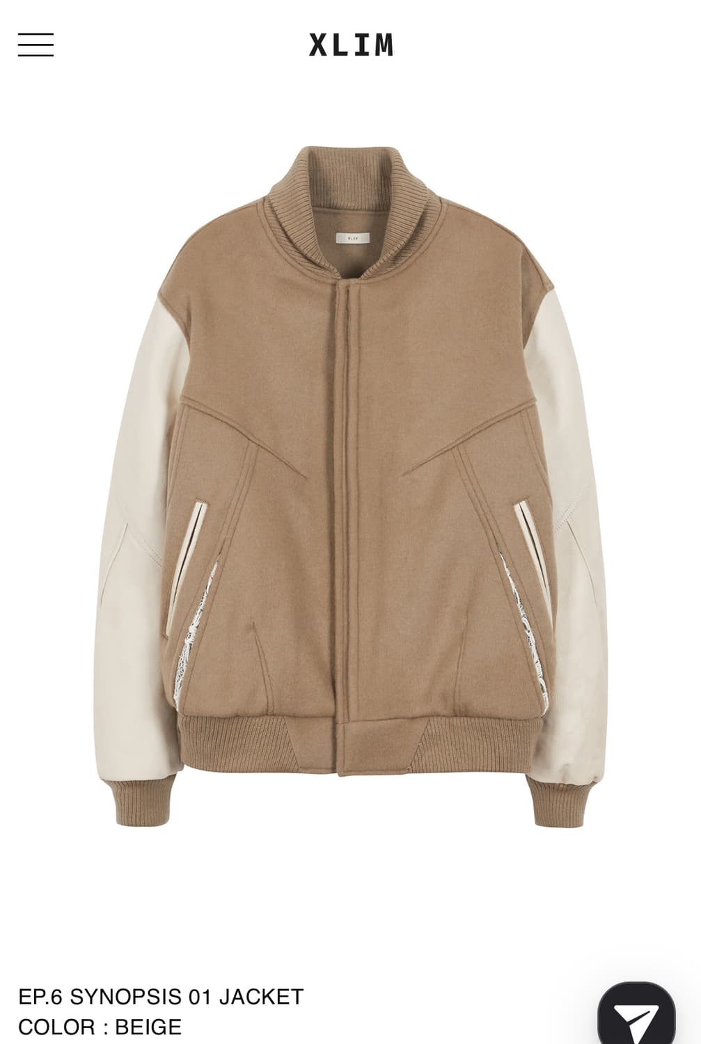 구매) M,L엑슬림 XLIM EP6 synopsis 바시티 자켓 상품이미지1