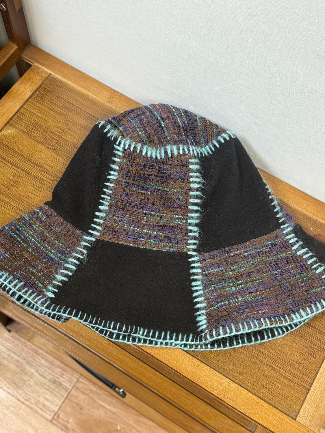 빈티지 패치워크 버킷햇 상품이미지1