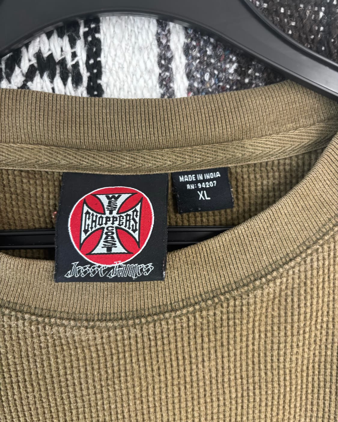 00s west coast choppers 스컬 써멀 니트 상품이미지3