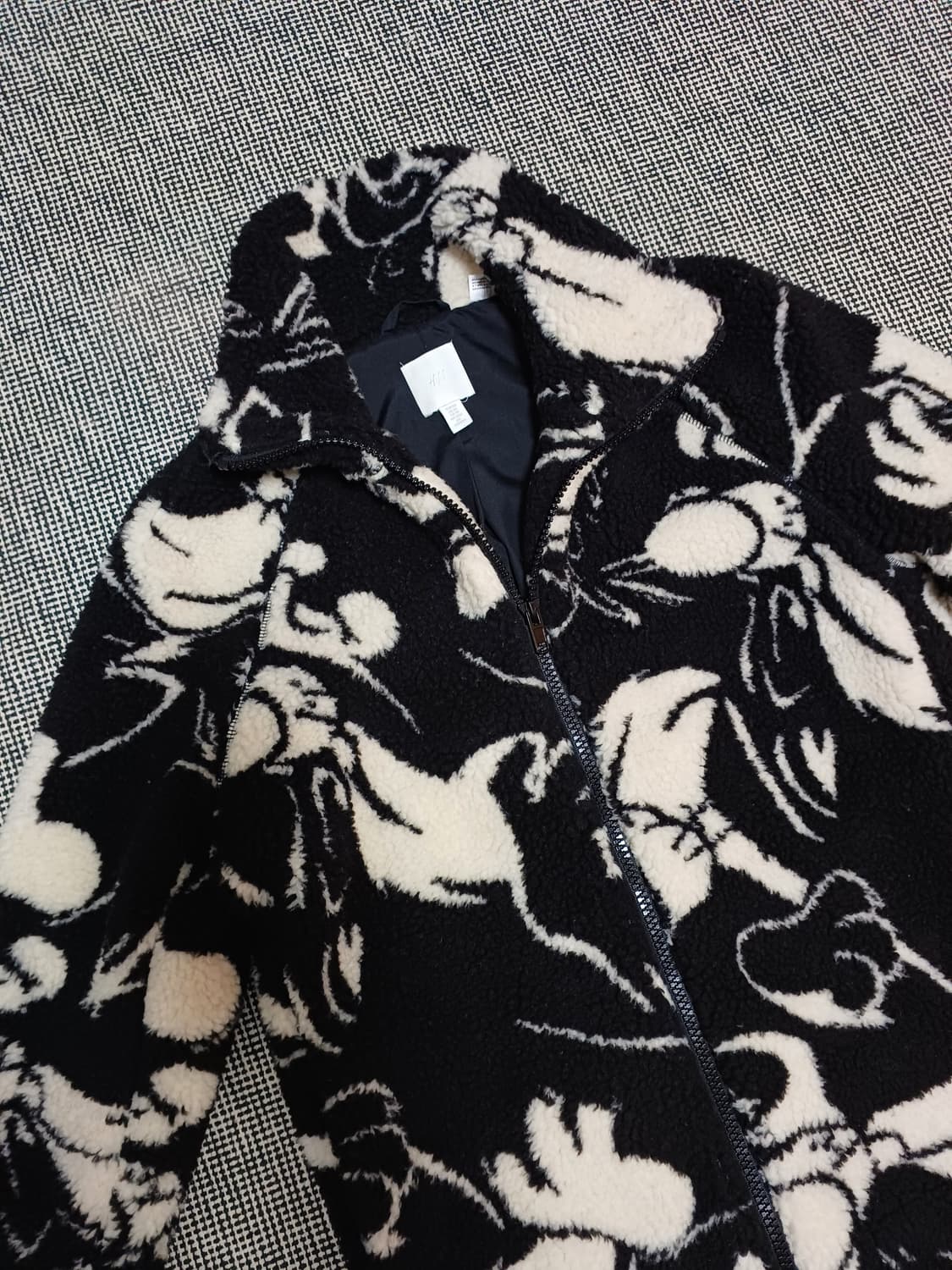 H&M 플리스 집업 자켓 / 따뜻한 양털 스타일 / 포인트 패턴 상품이미지3