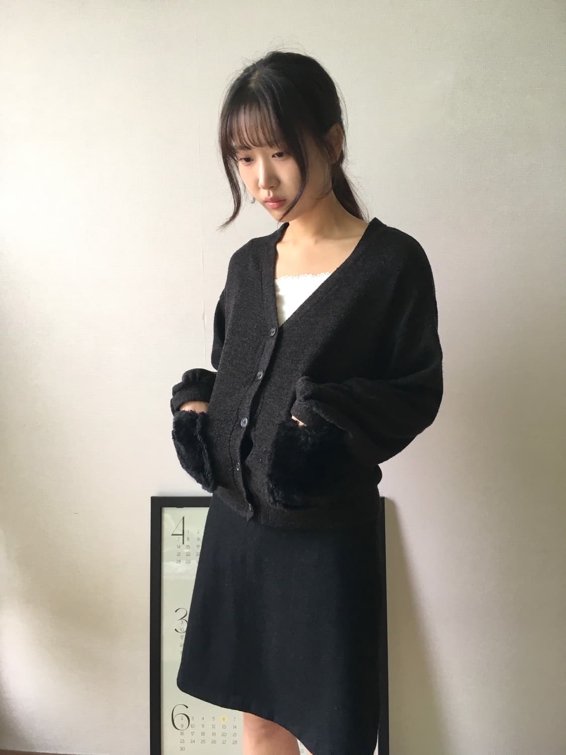 퍼 주머니 가디건 상품이미지2