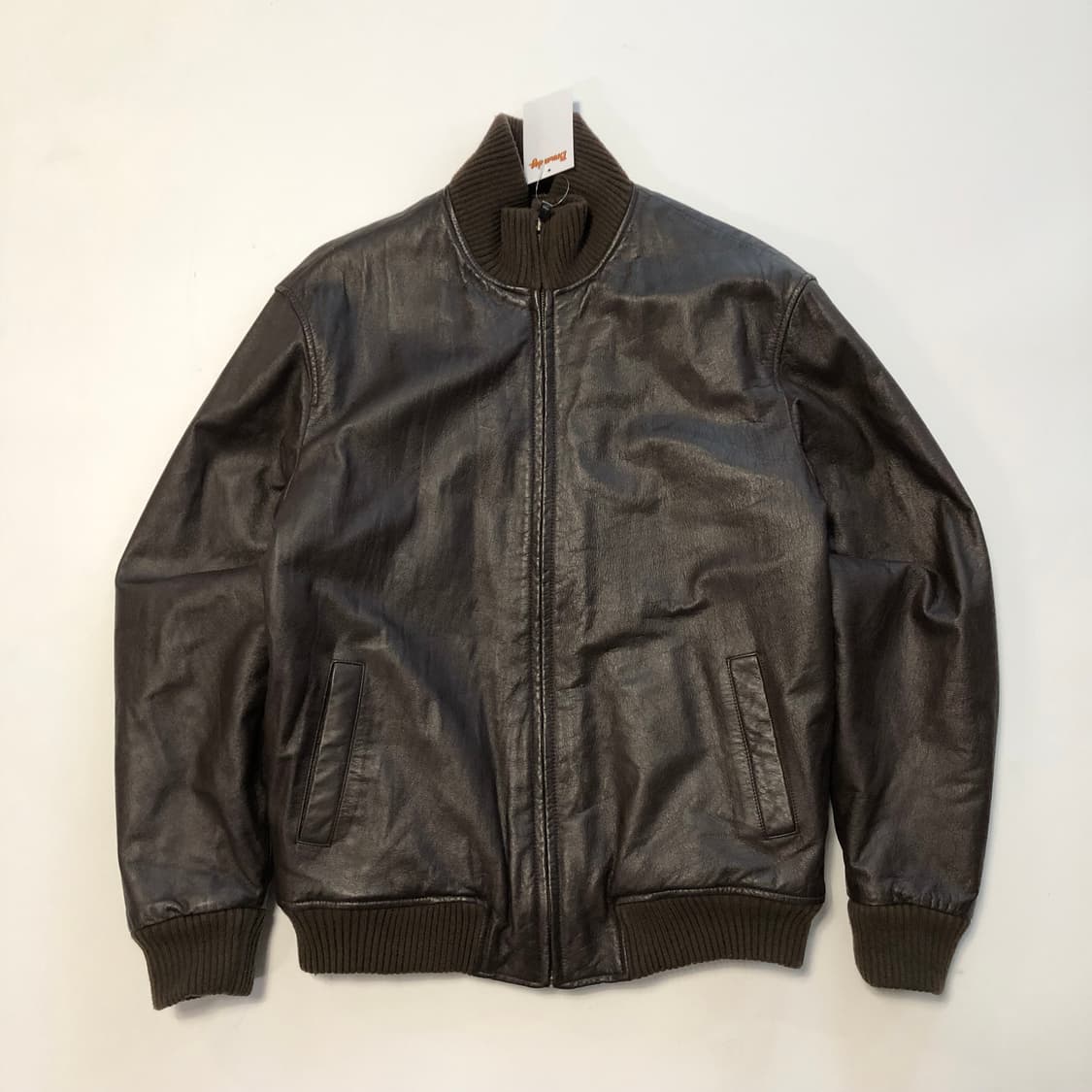 빈티지 레더 봄버 자켓 상품이미지1