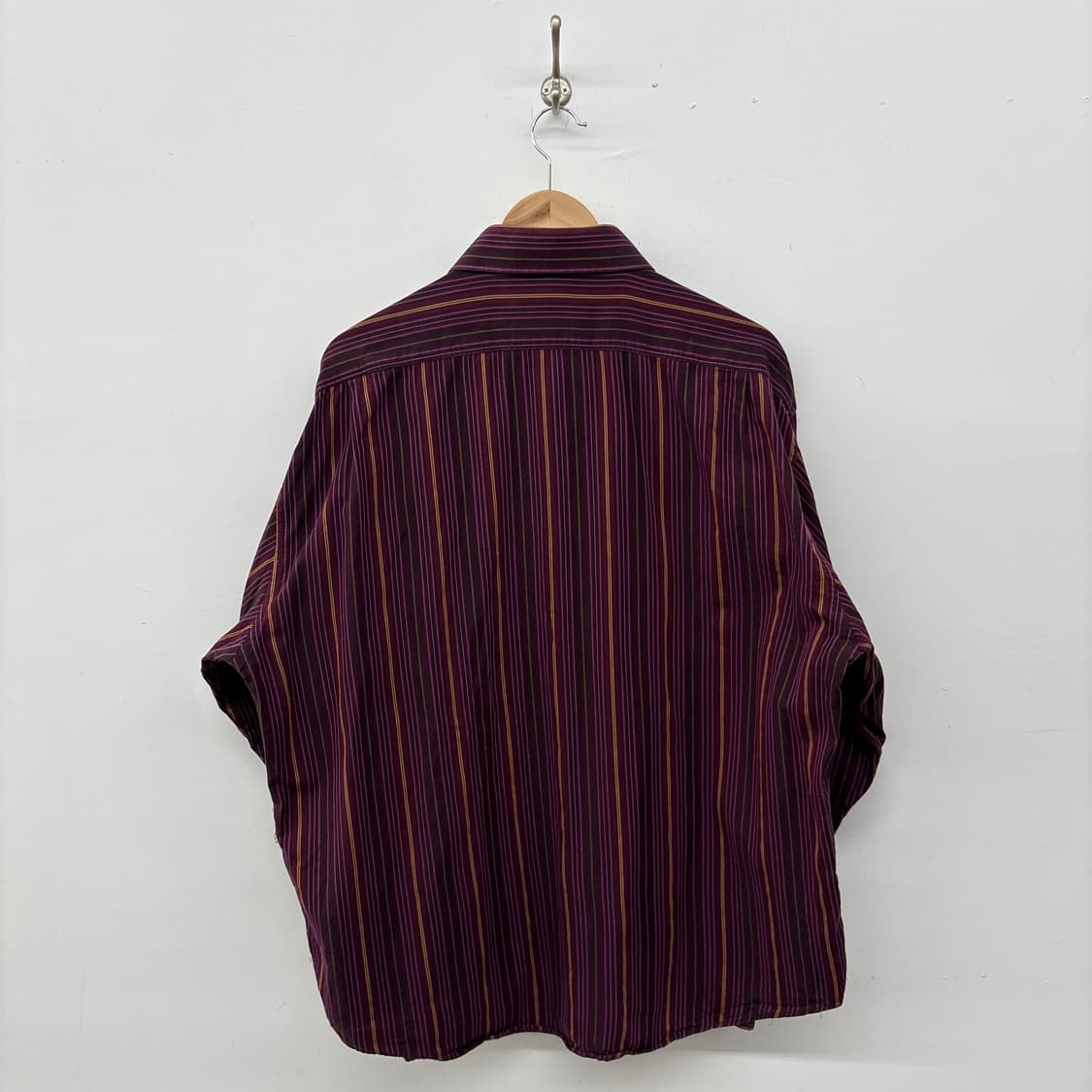 입생로랑 퍼플 스트라이프 남방 셔츠 남성 XL 상품이미지5