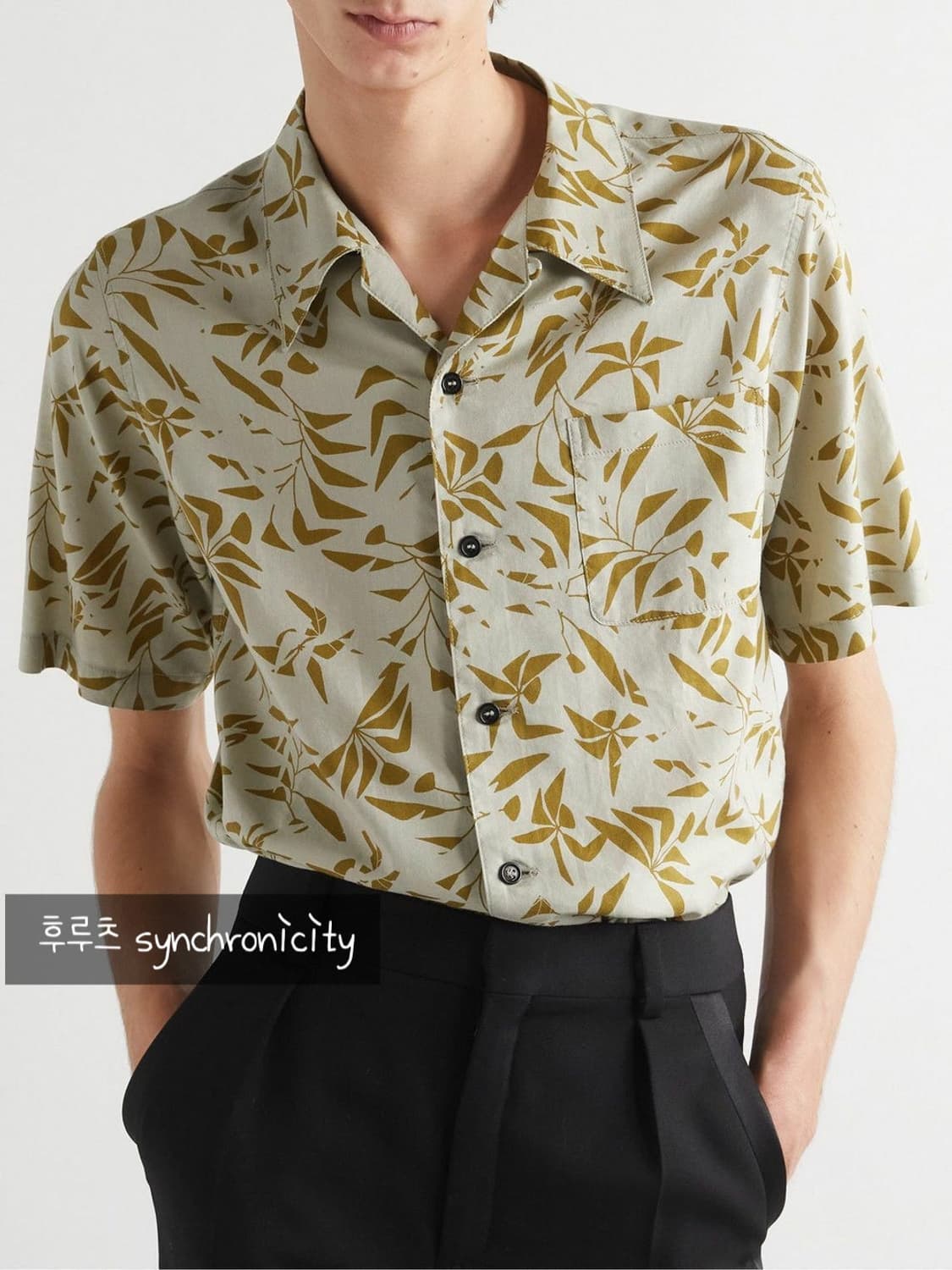 생로랑 팜트리 리프 하와이안 셔츠 상품이미지2