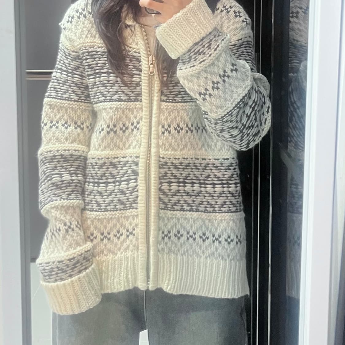 빈티지 갭 울 니트집업 gap 상품이미지1