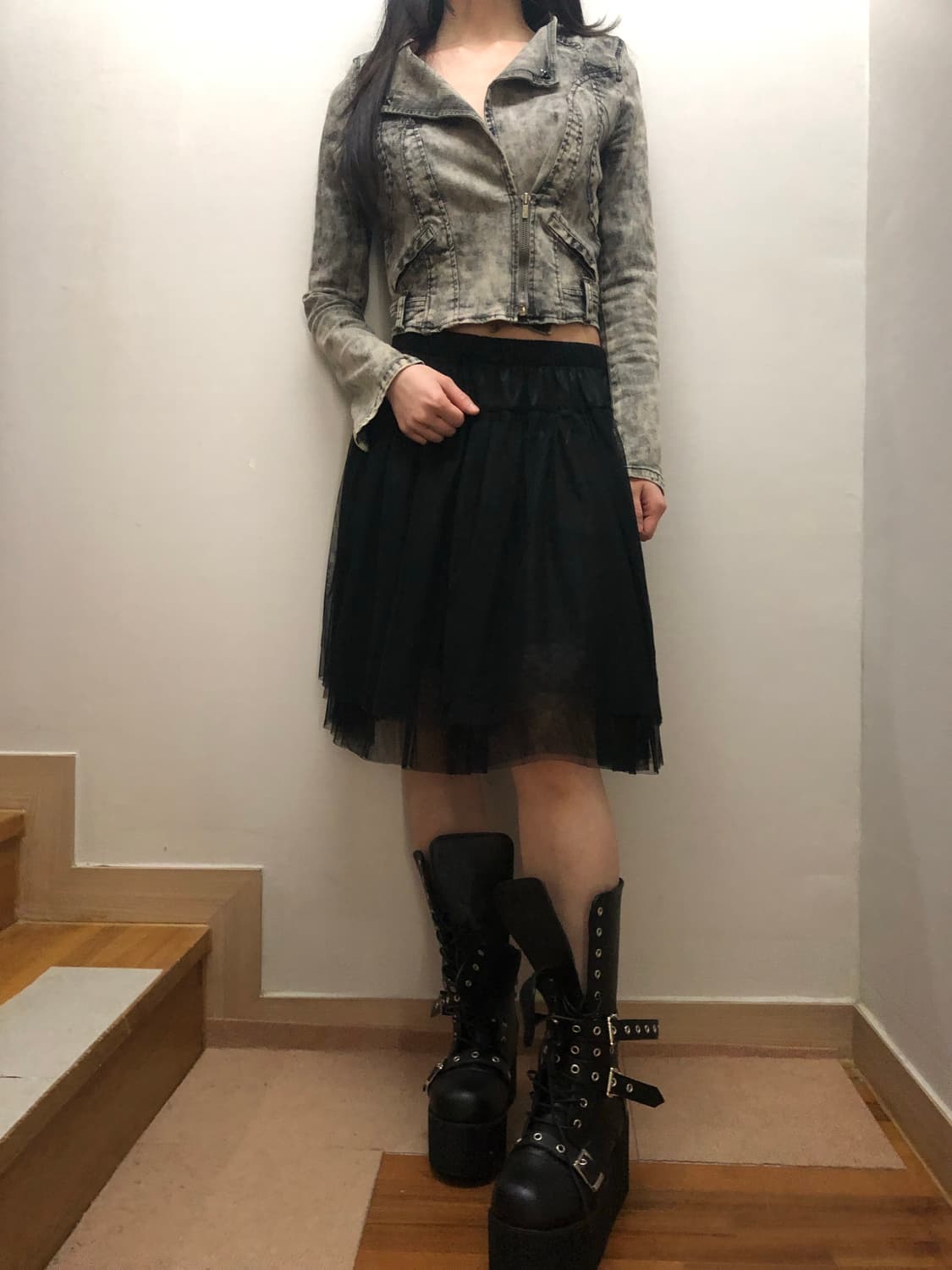 빈티지 그레이 데님 워싱 자켓 상품이미지5