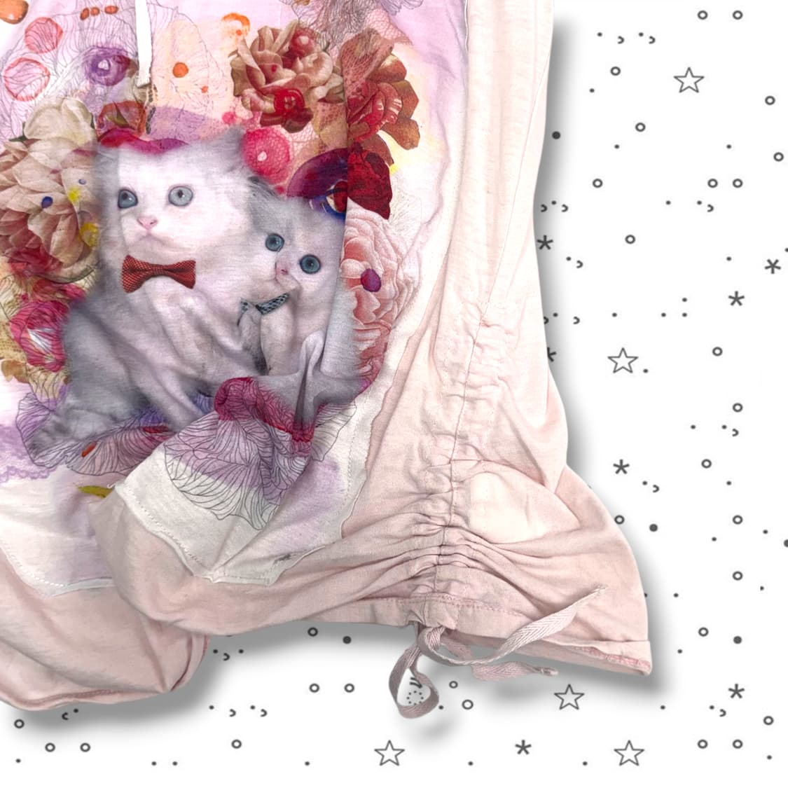 S BNX 비엔엑스 고양이 반팔 후드 티셔츠 상품이미지6