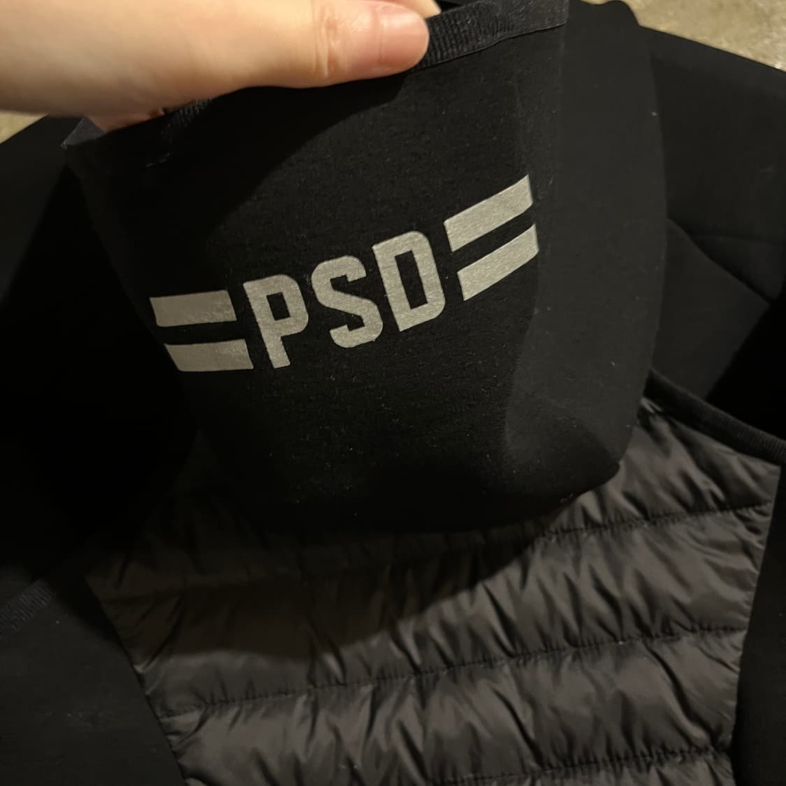 파사디 부분 패딩 후드 자켓 상품이미지5