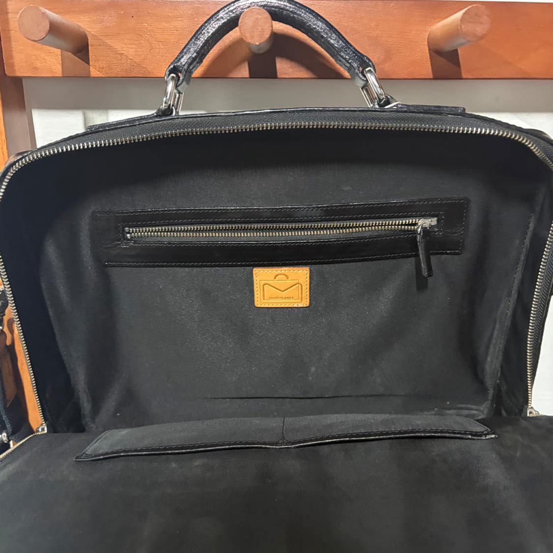 Mascolanza Black Leather Brief Bag 상품이미지6