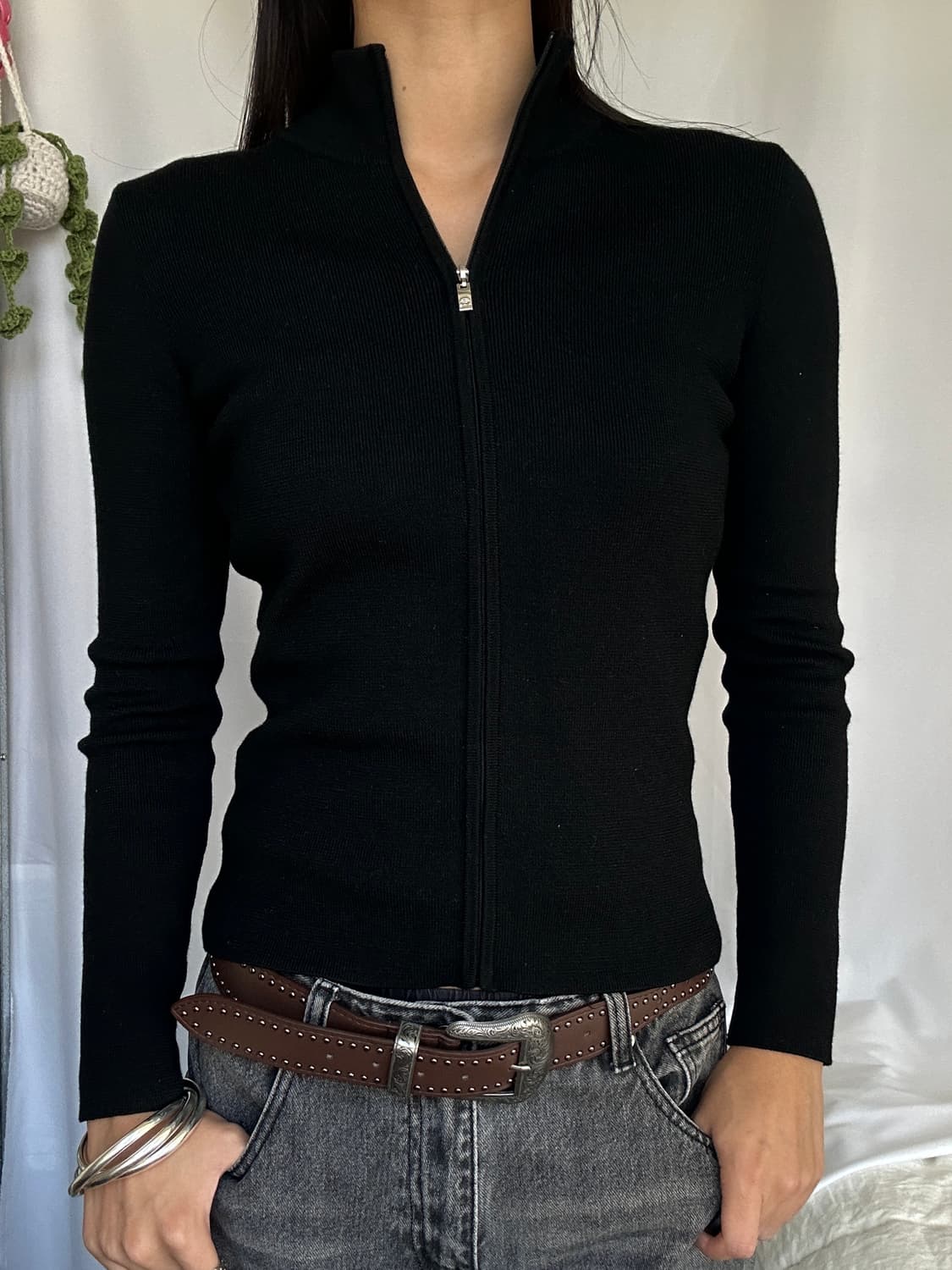 빈티지 울 풀집업 니트 가디건 상품이미지1