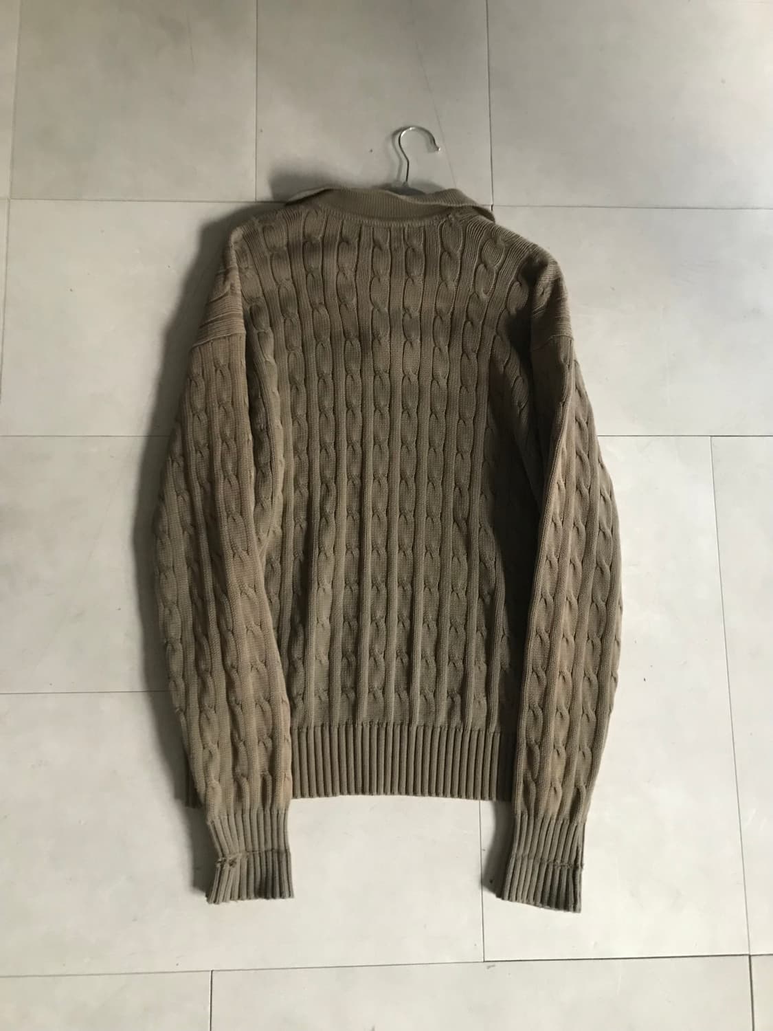 폴로 카키브라운 케이블 니트 상품이미지10