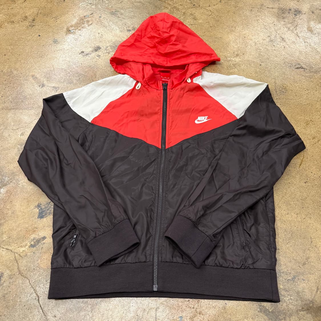 [정품/XL] 나이키 바람막이 후드 레드 브라운 b18 상품이미지2