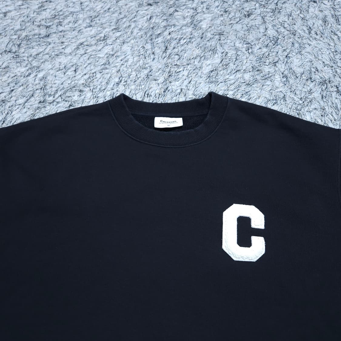 커버낫) XL 남자 C로고 맨투맨 블랙 / 왕눈이샵 상품이미지3