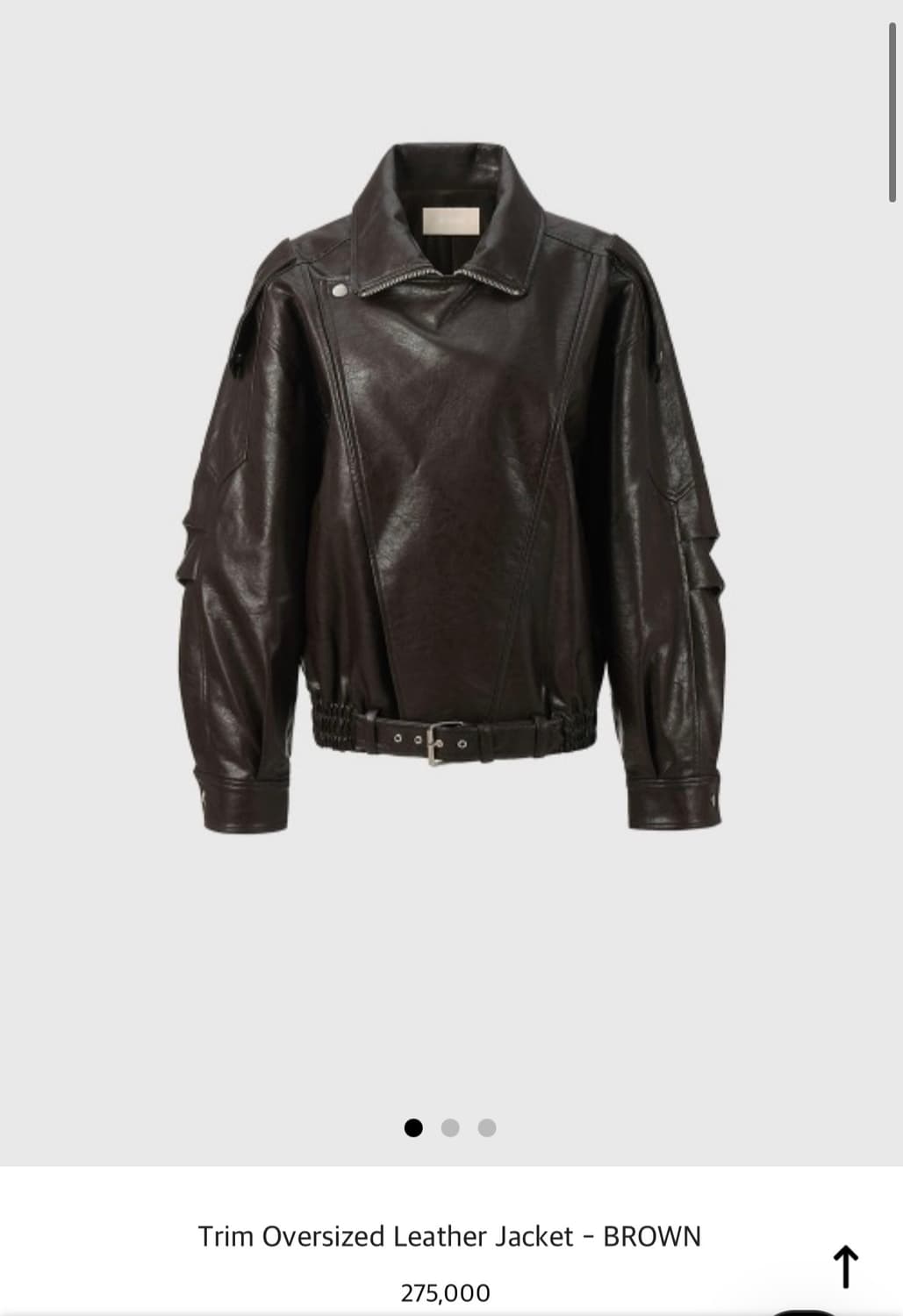 퀸스래빗 Trim Oversized Leather Jacket 상품이미지1