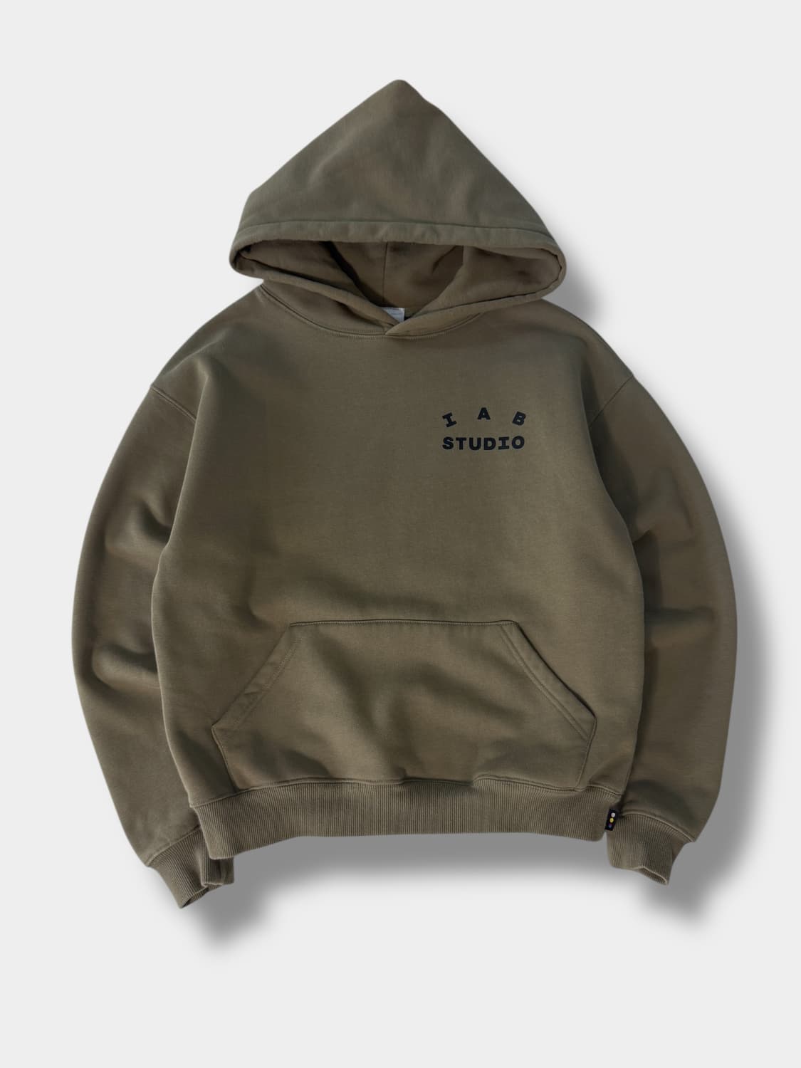 아이앱 스튜디오 루즈핏 올리브 카키 스웻 후드 상품이미지2