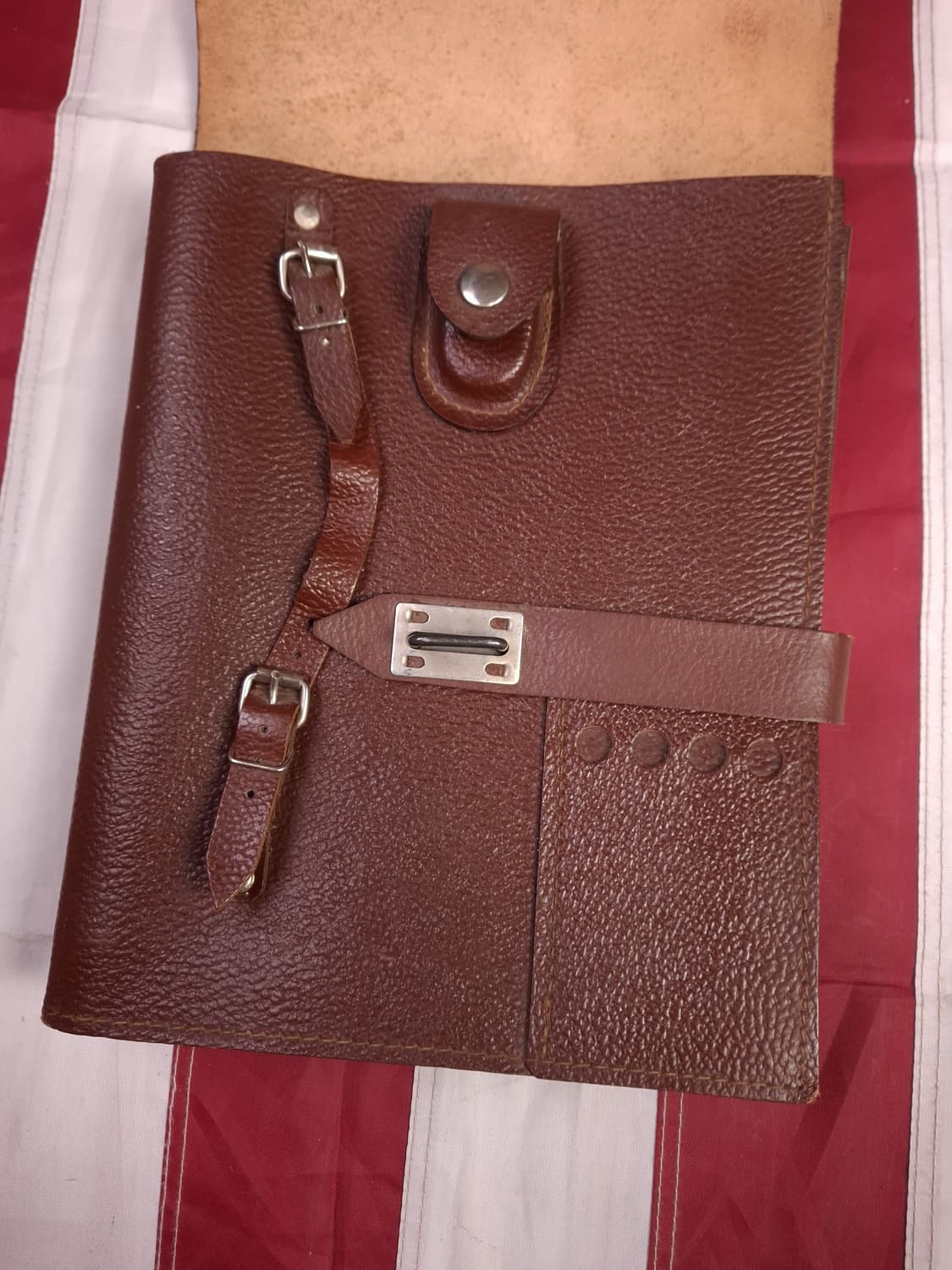 새제품  오리지날 구형 동독군 리얼레더 맵케이스백 상품이미지8