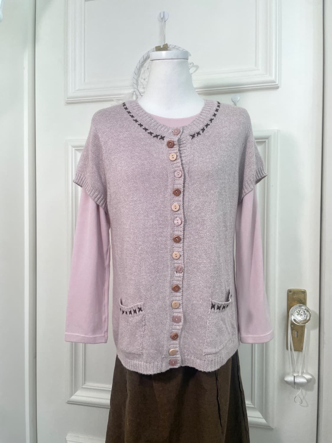 indi pink half mori knit top&pink basic 상품이미지1