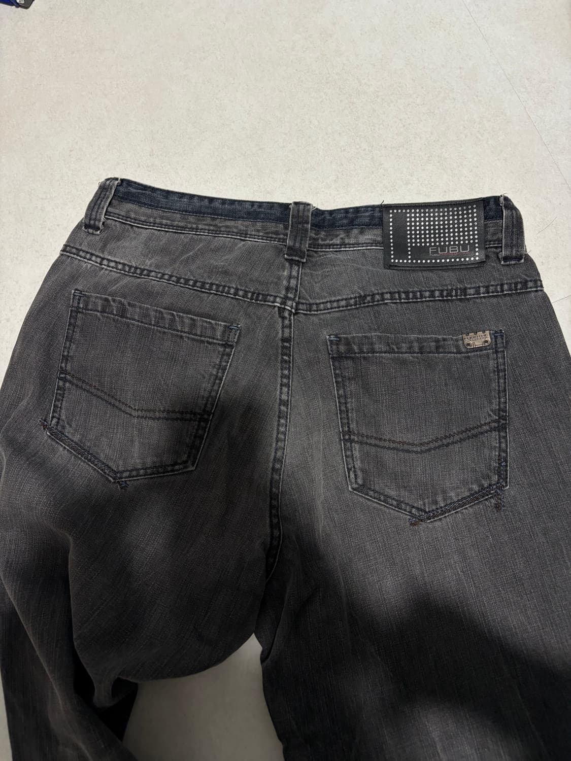 FUBU 후부 00s 오버핏 흑청 33 상품이미지4