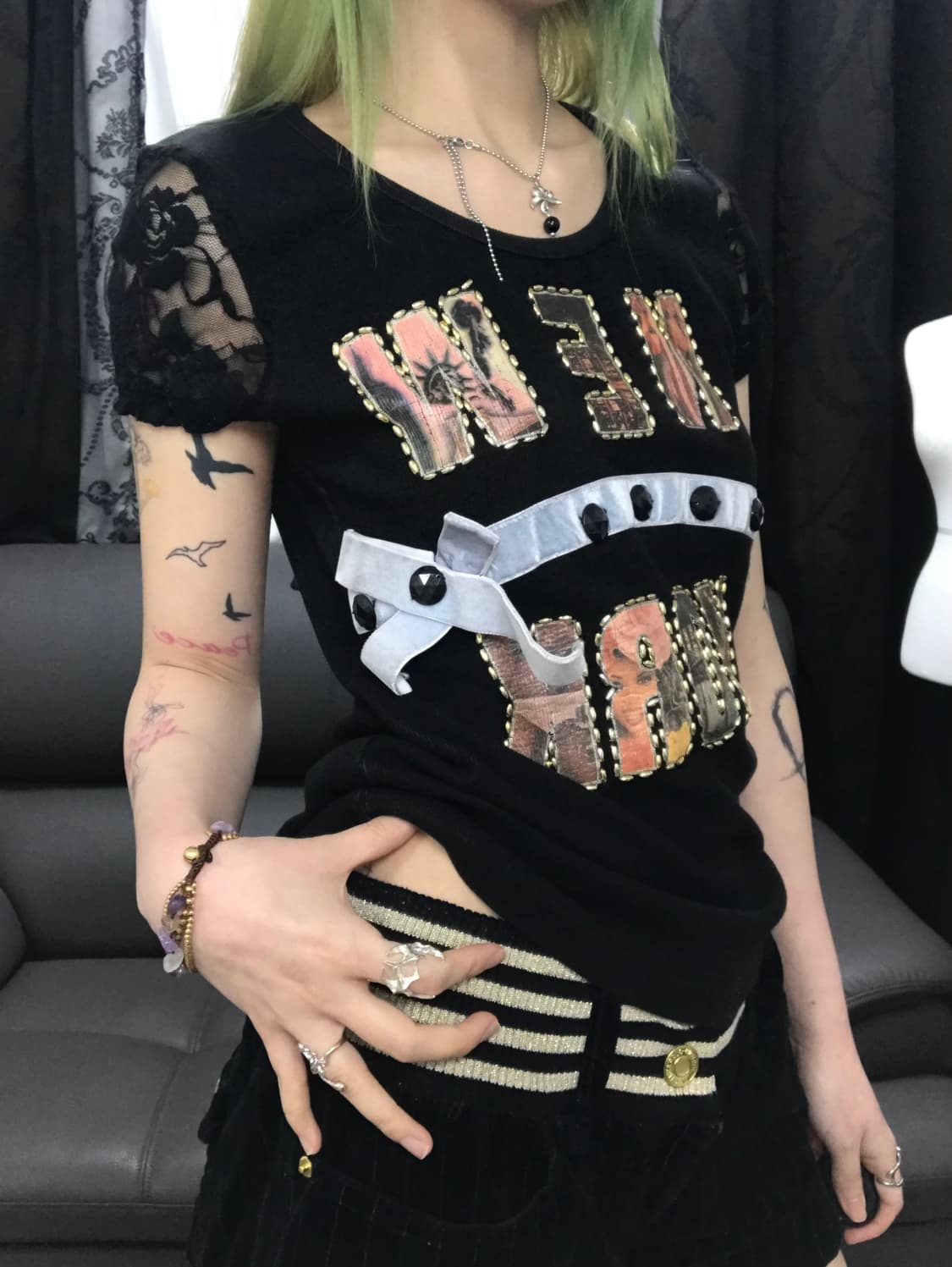 빈티지 갸루 반팔티 상품이미지4