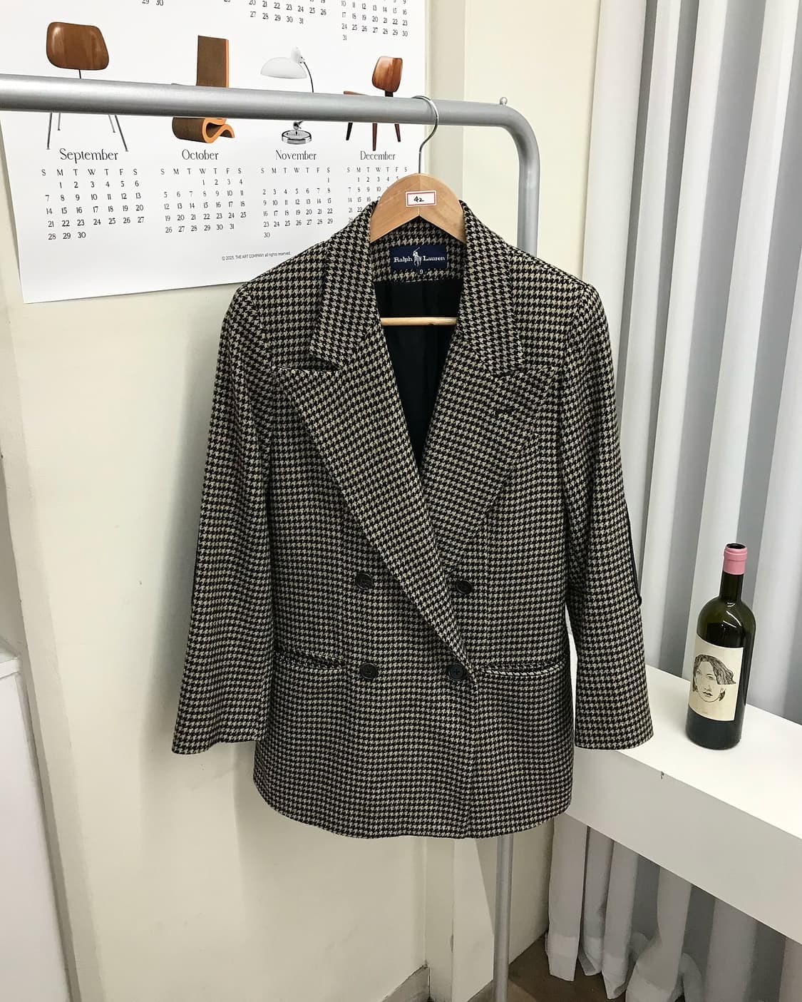 폴로 하운드체크 더블 울 코트 상품이미지1