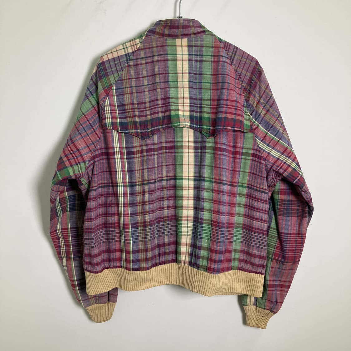90's 폴로 랄프로렌 빈티지 마드라스 체크 스윙탑 자켓 L 상품이미지2