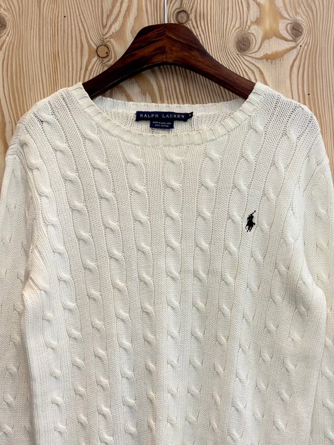 폴로 랄프로렌 케이블 니트 화이트 상품이미지2