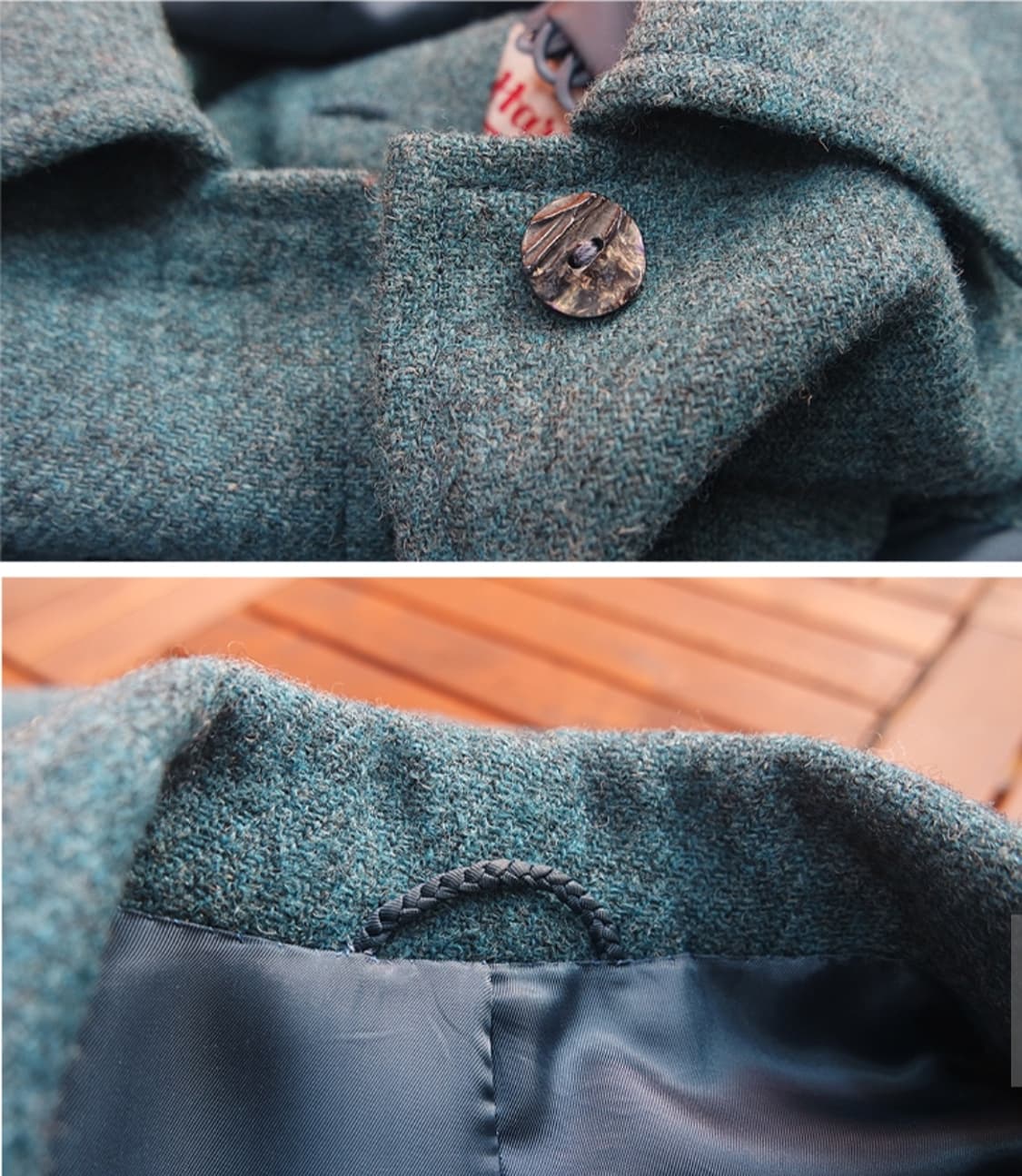 해리스 트위드  빈티지  울100% 코트~우먼 프리  상품이미지9