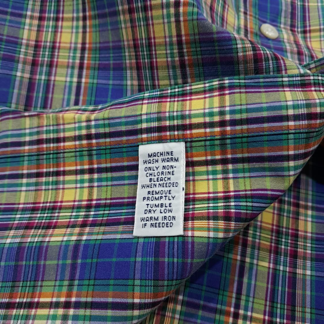 CL292 2XL 폴로 90s 홍콩판 마드라스체크 멀티컬러 셔츠 상품이미지5