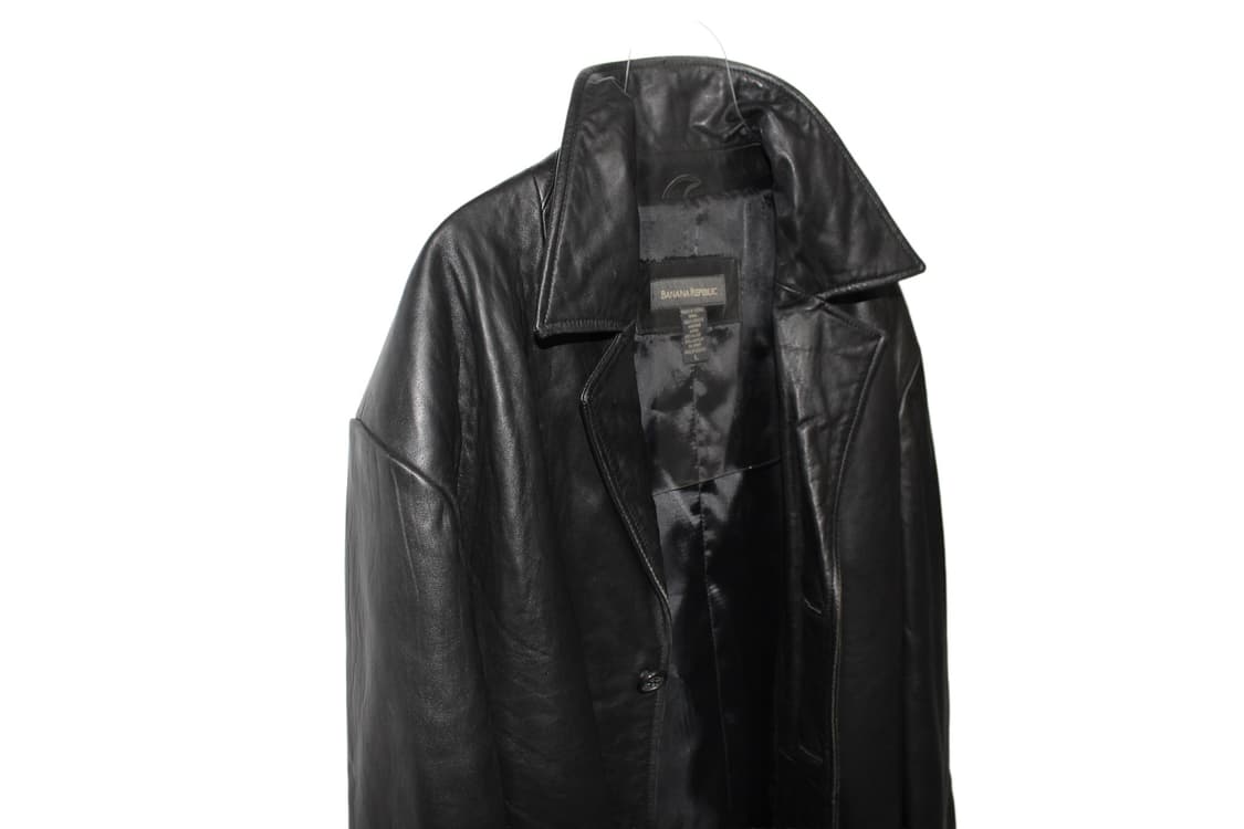 1990s 바나나리퍼블릭 카우레더 코트 상품이미지6