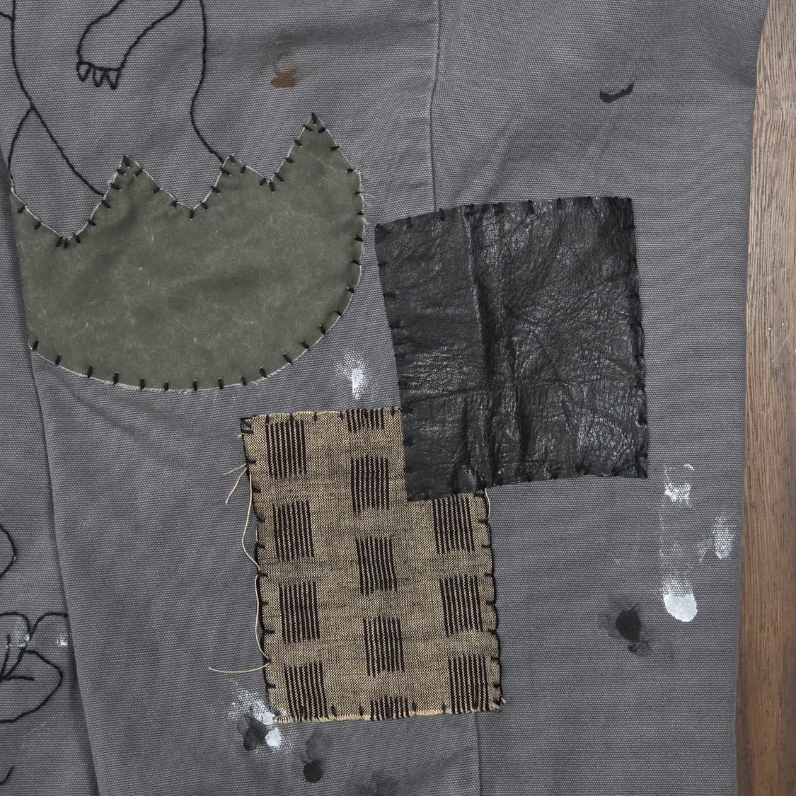 S.O/ 패치워크, 자수 커스텀 팬츠 상품이미지5