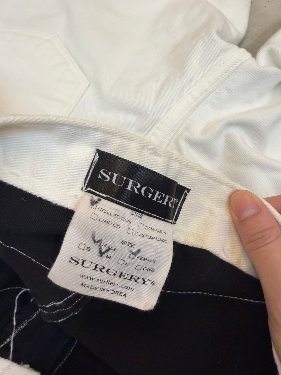 서저리 투톤 리컨스트럭션 데님 팬츠 상품이미지3