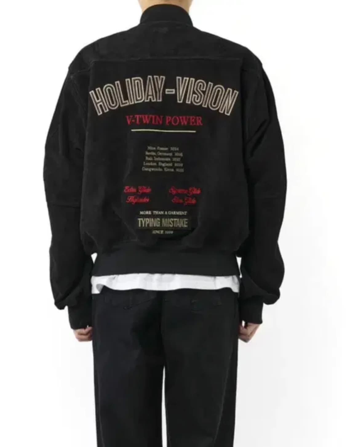 (구매)타이핑 미스테이크 홀리데이비젼 고트스킨 바이커 자켓 M사 상품이미지1