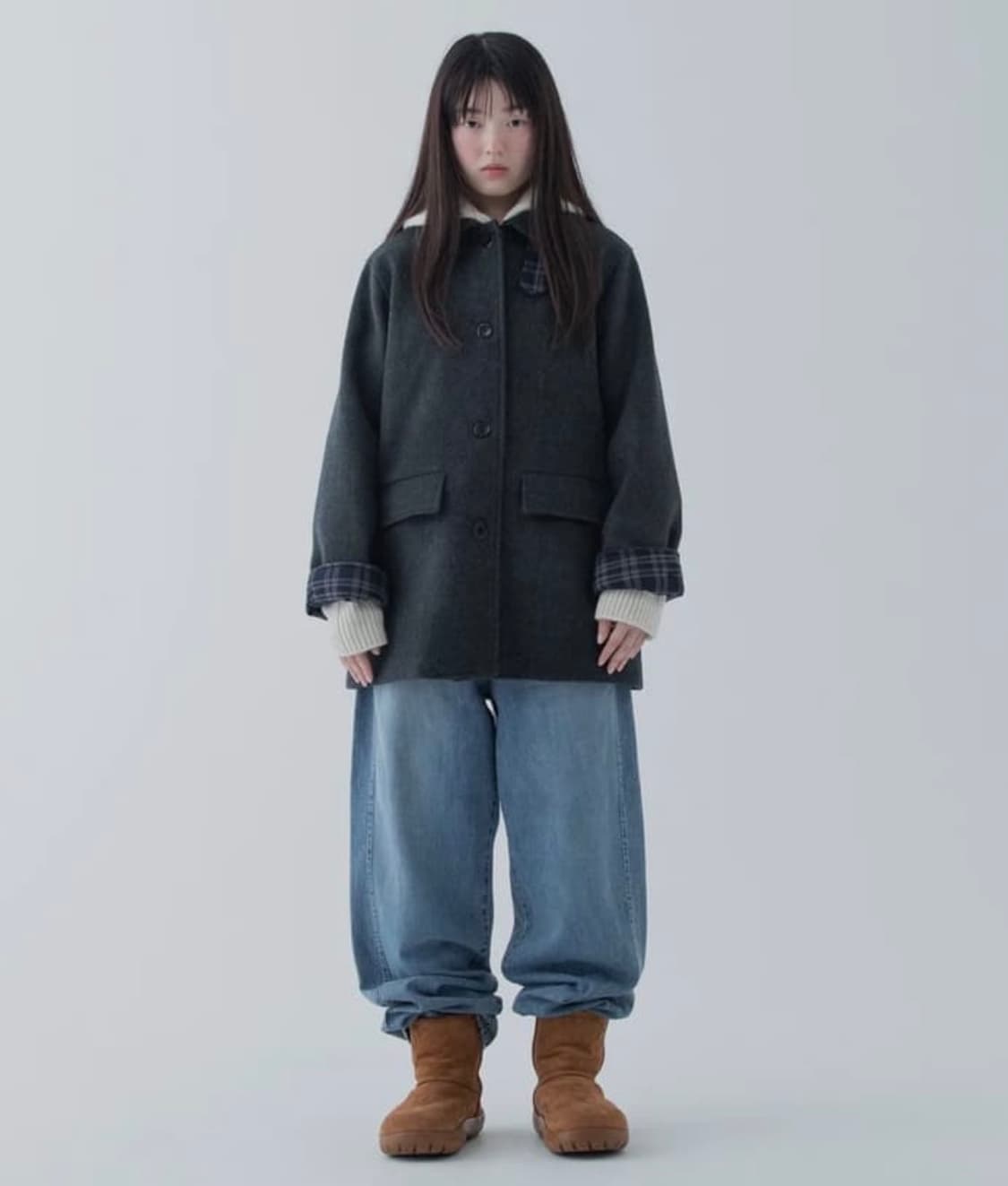 오헤시오 하프 울코트 차콜 상품이미지1