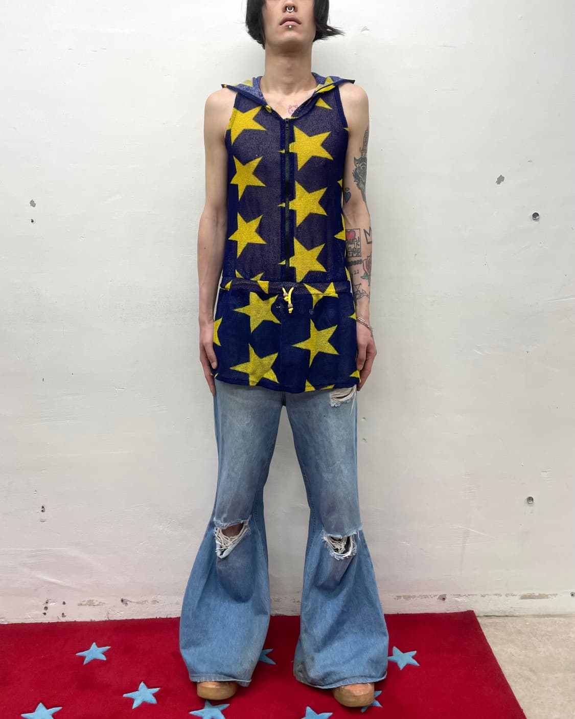 yellow star strap skirt hood sleeveless 상품이미지3