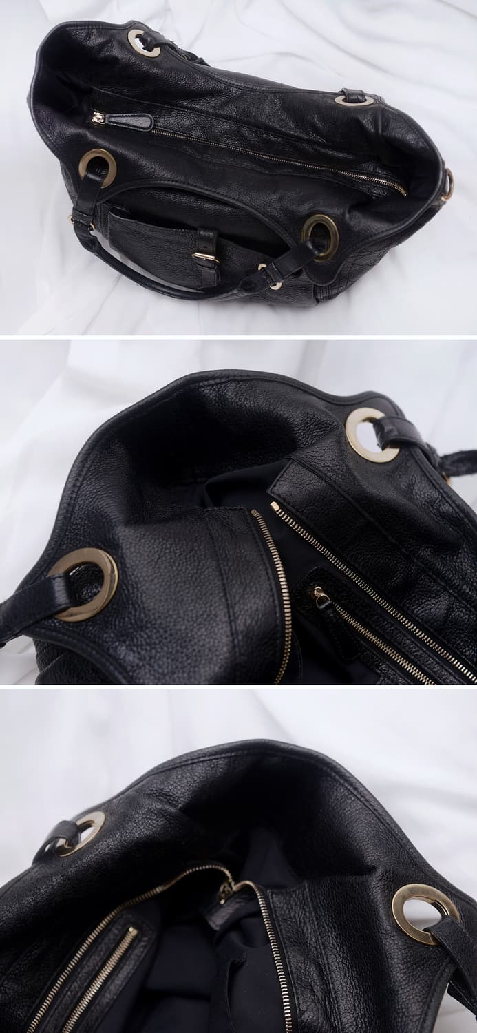 디올 (Dior) 블랙 까나쥬 디어스킨 빅토트.숄더백 상품이미지5