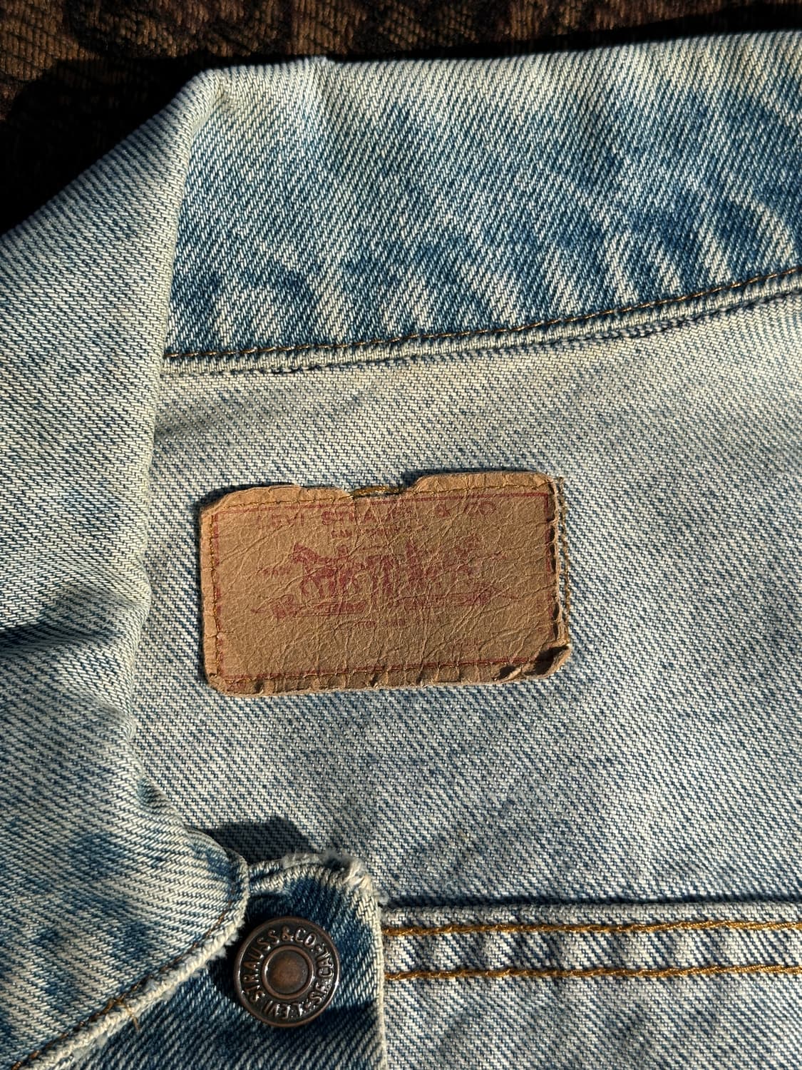 (M)80s USA 리바이스 3rd 트러커 자켓 착샷o 상품이미지4