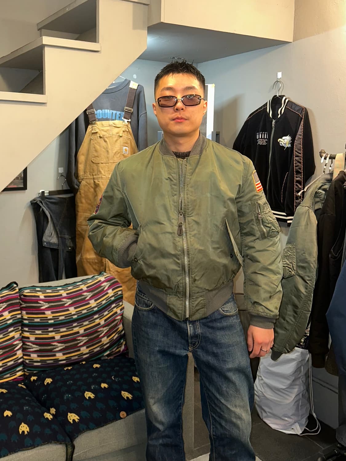 90’s Alpha Industries USA patch flight 상품이미지1